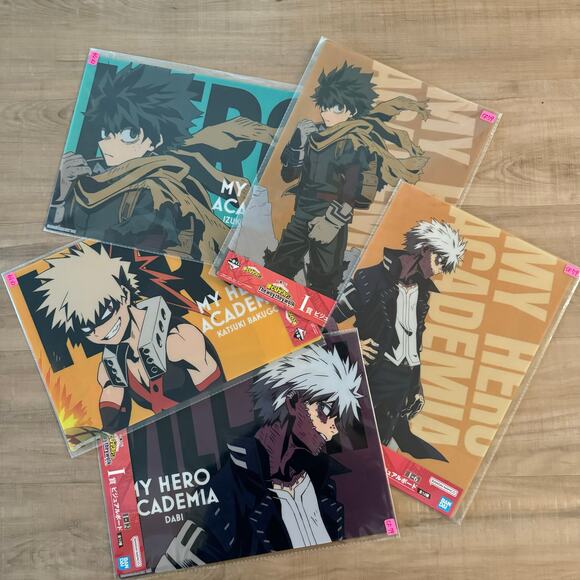 5 My Hero Academia Anime‎ Ichiban Kuji Prize Visual Art Sheet Clear File Poster - Picture 1 of 10